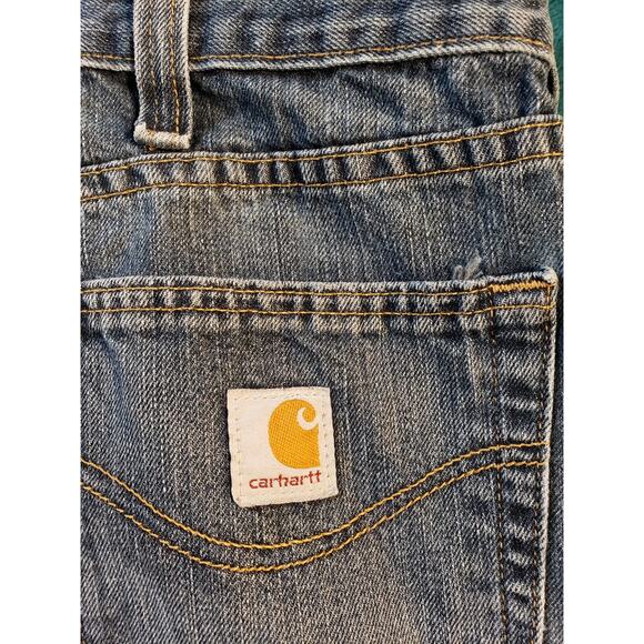 Carhartt Jeans Size 42x30 Mens Blue Stretch Pants Denim Casual Work Straight - Picture 11 of 12